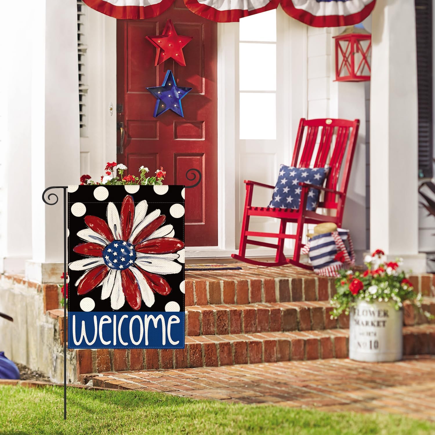 Detalle de AVOIN colorlife Patriotic 4th of July Garden Flag 12x18