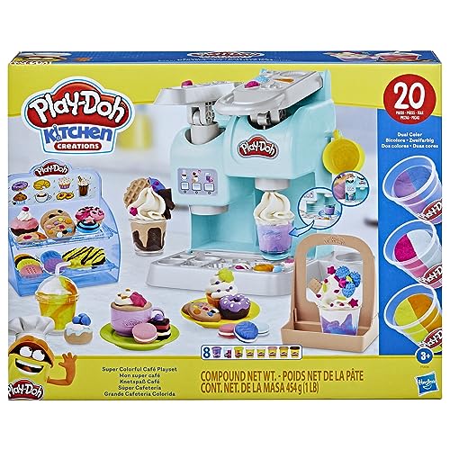 Detalle 1 de Play-Doh Súper Cafetería — Cafetera de juguete 8 botes 🍽