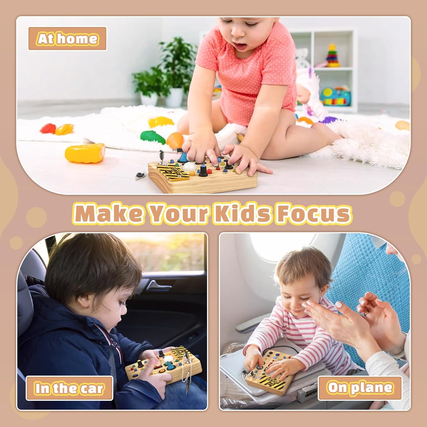 Thumbnail 6 de Joyreal Busy Board Montessori Motorikspielzeug 1 Jahr
