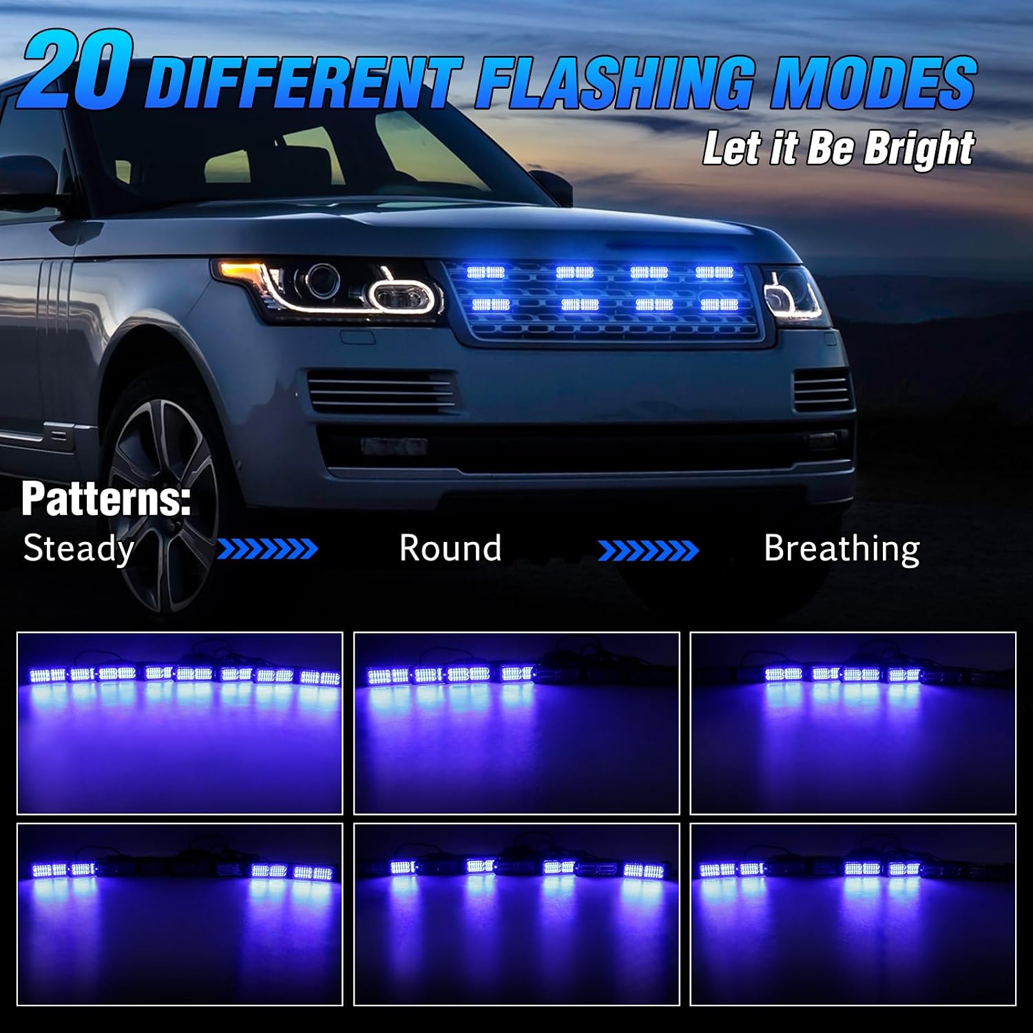 Thumbnail 1 de Afurkuot LED strobe light bars, 20 modes