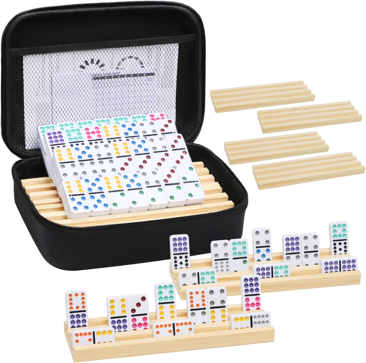 Detalle de Mexican Train Dominoes Set, Double 12
