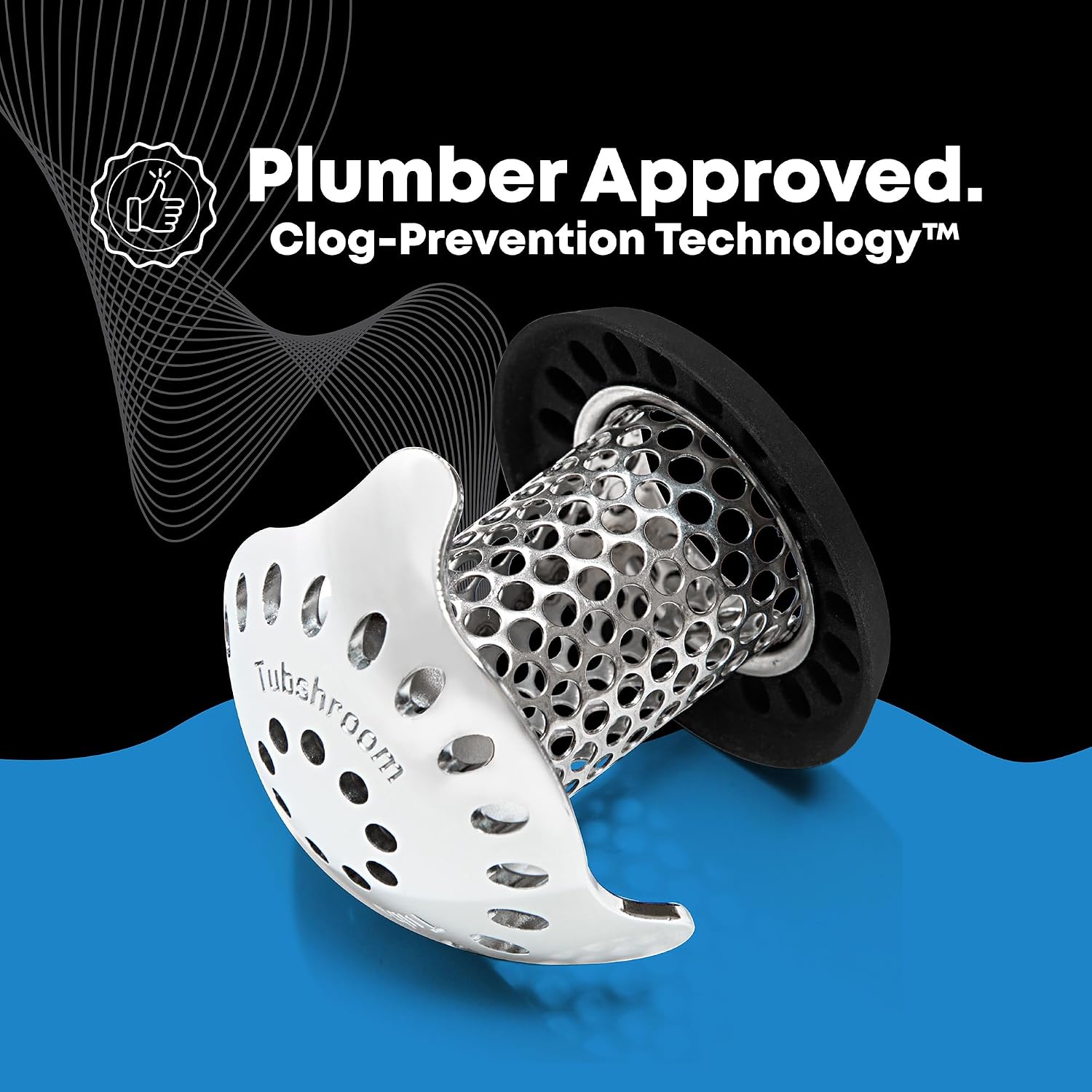 Thumbnail 2 de TubShroom Ultra Revolutionary Bath Tub Drain Protector Hair Catcher/Strainer/Snare, Stainless Steel – Platinum Bundle