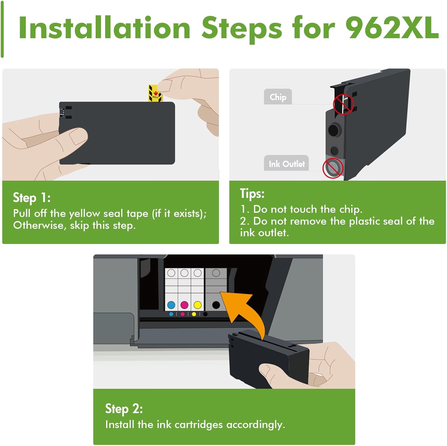 Detalle de 962XL Compatible Ink Cartridges, 4-Pack