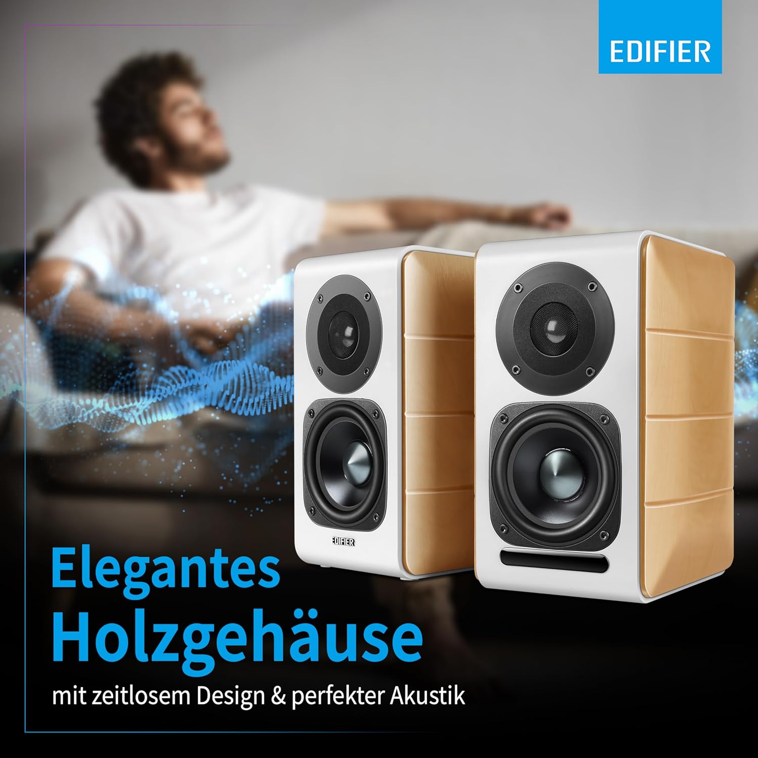 Thumbnail 6 de Edifier S880DB Bluetooth-Regallautsprecher System – Holz/Weiß
