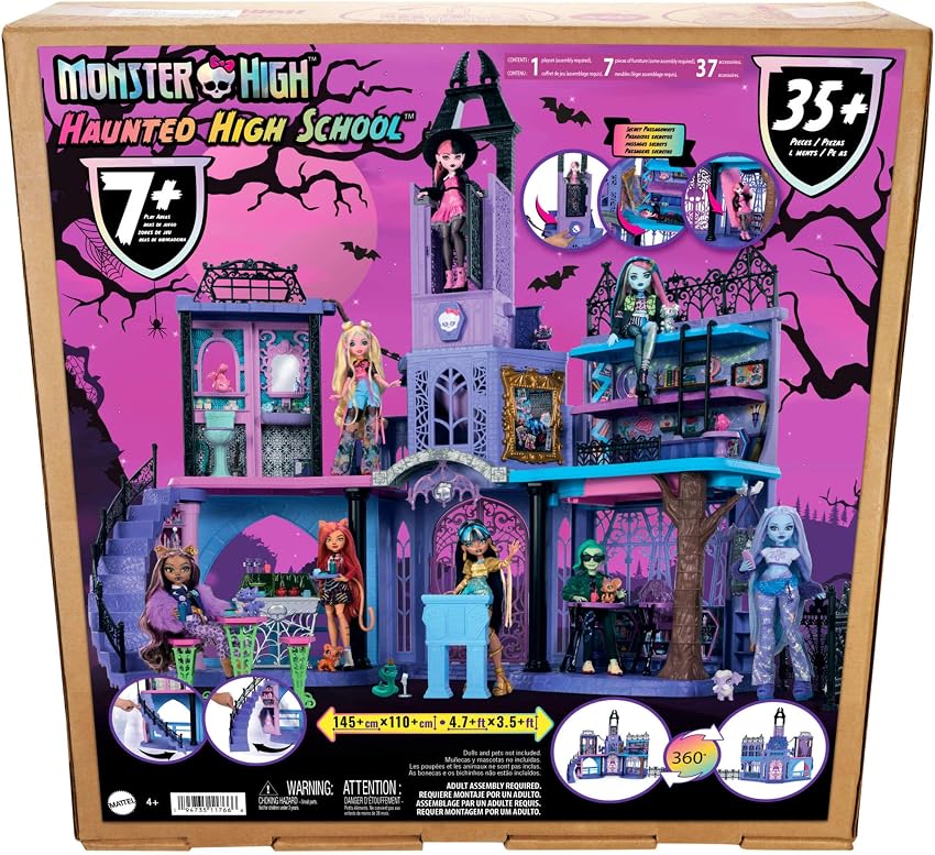 Thumbnail 5 de Monster High Casa de muñecas Haunted High School, 2 plantas