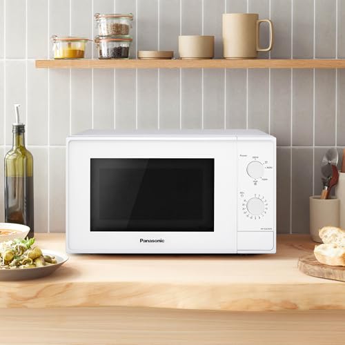Thumbnail 4 de Panasonic NN-E20JWMEBG Mikrowellenofen mit Glasteller, 20L, 800W, Auftaufunktion, 5 Leistungsstufen, Weiß – 2025 Modell