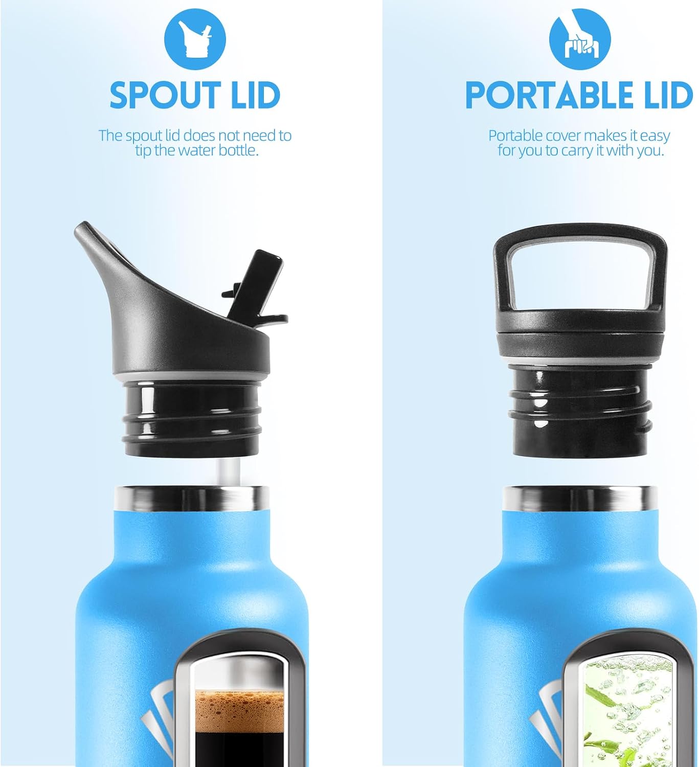 Detalle 2 de HoneyHolly Botella Agua Niños, Térmico 500ml 🥤
