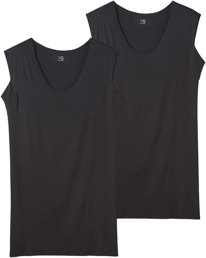 Detalle de グンゼ YG Tシャツ専用 in.T CUT OFF クルーネックスリーブレス 脇パッド付きインナー