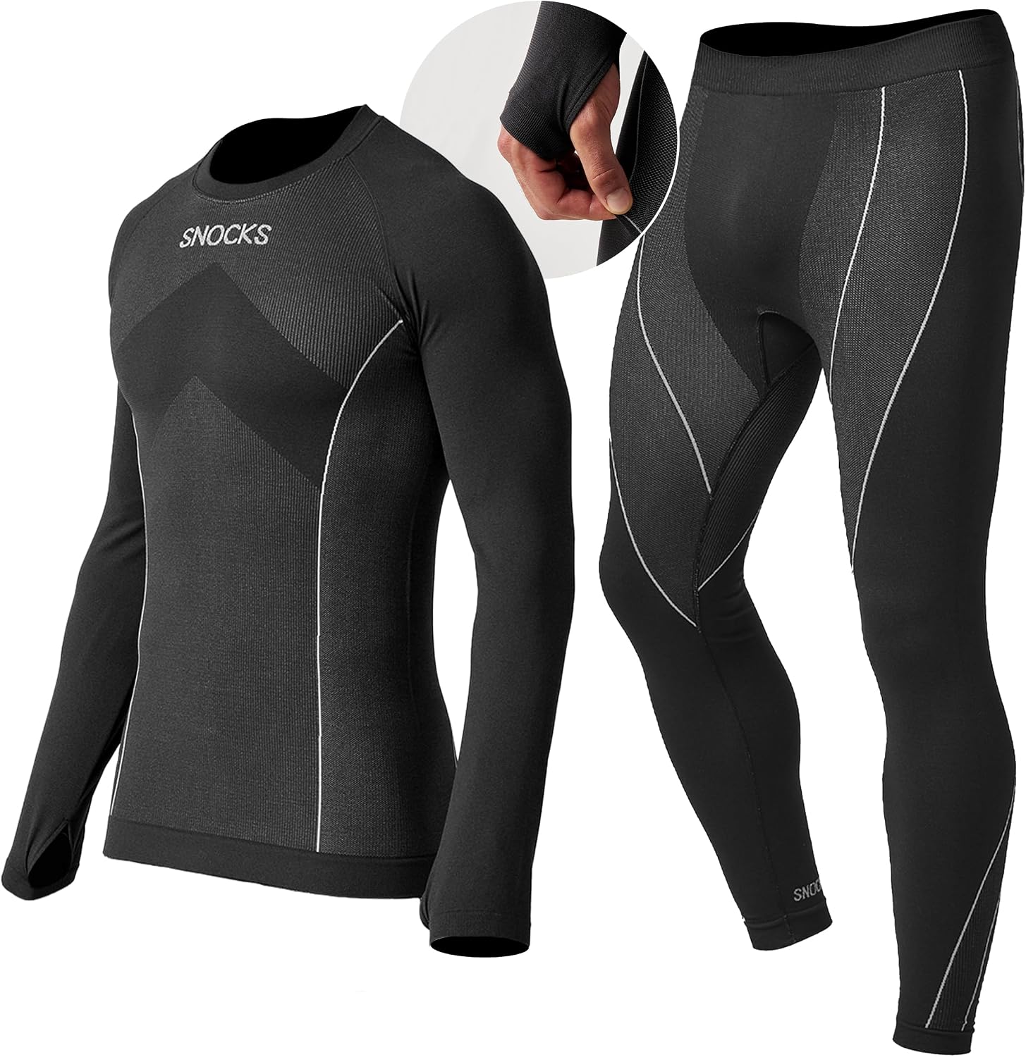Detalle de Snocks Thermounterwäsche Herren Thermo-Unterhemd Gr. S–3XL