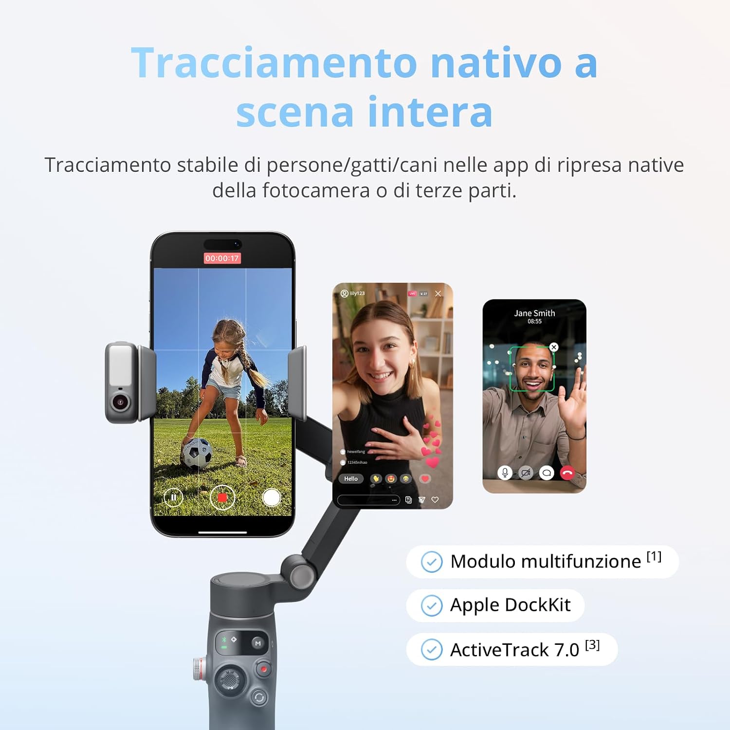 Detalle 2 de DJI Osmo Mobile 8 stabilizzatore smartphone 10 h