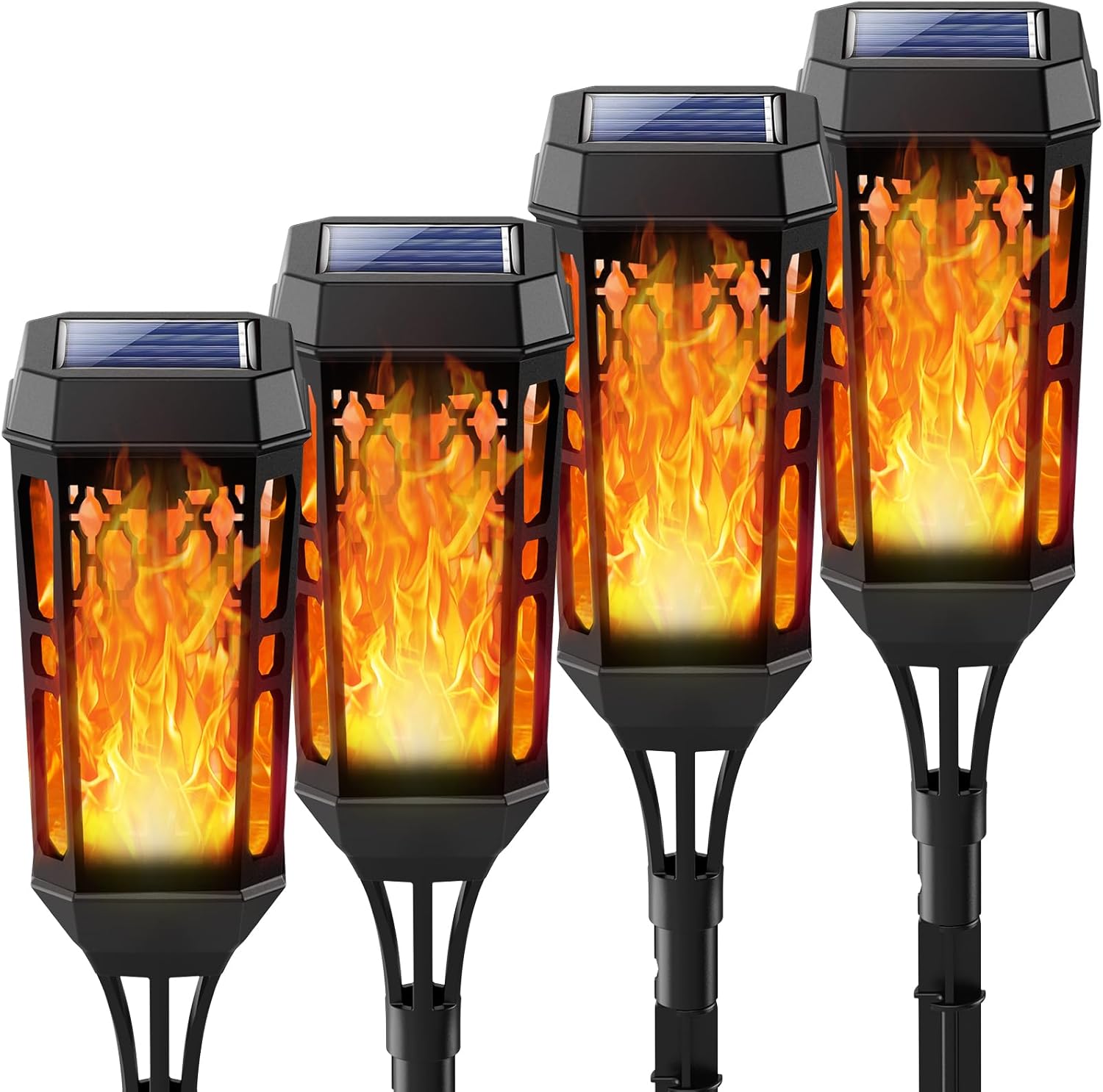 Detalle de Joltix Solari Fiamma Luci – Kit 6 lampade solari LED IP65 per giardino