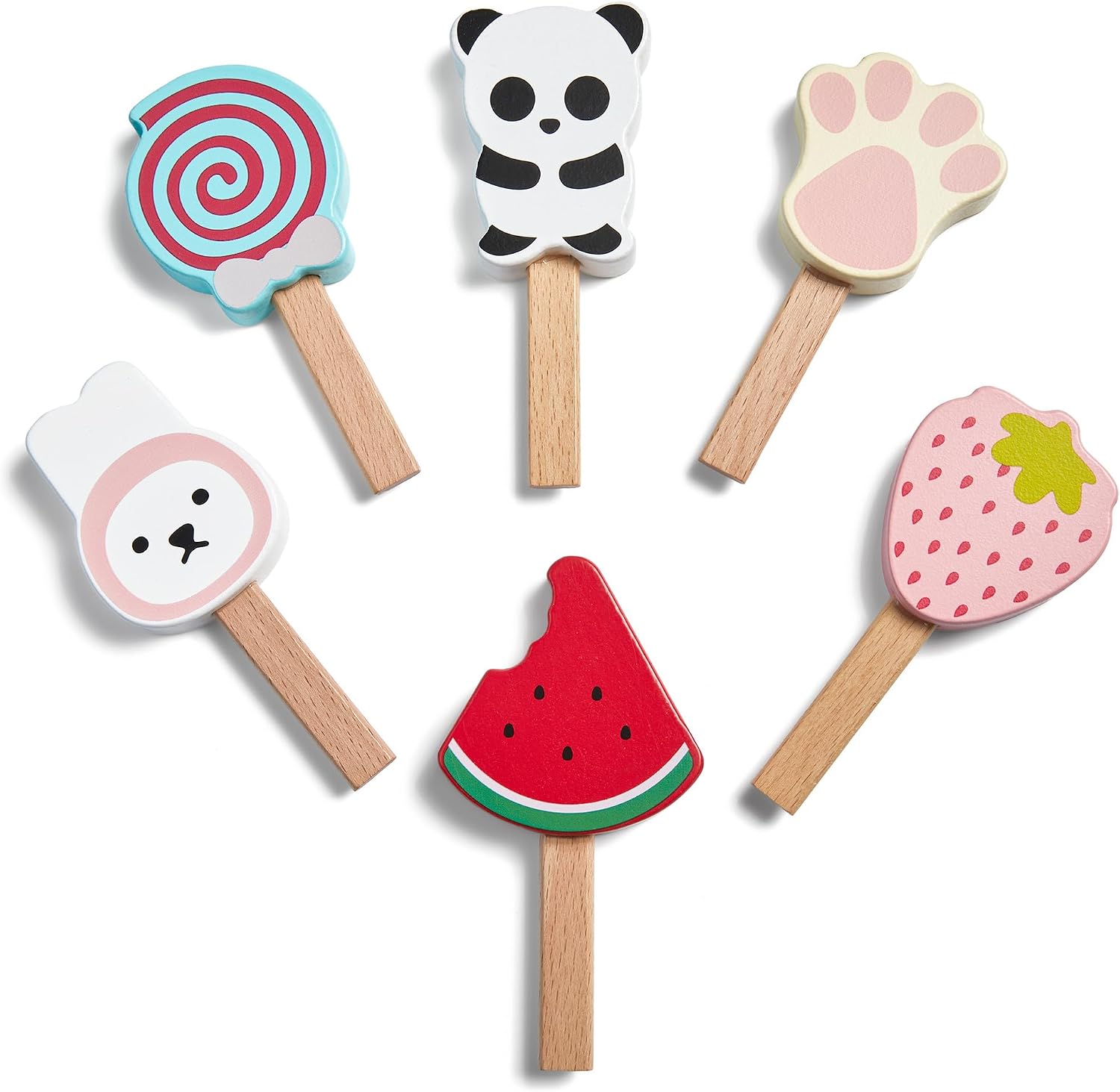 Detalle 2 de Carrello gelato in legno giocattolo per bambine đźšš