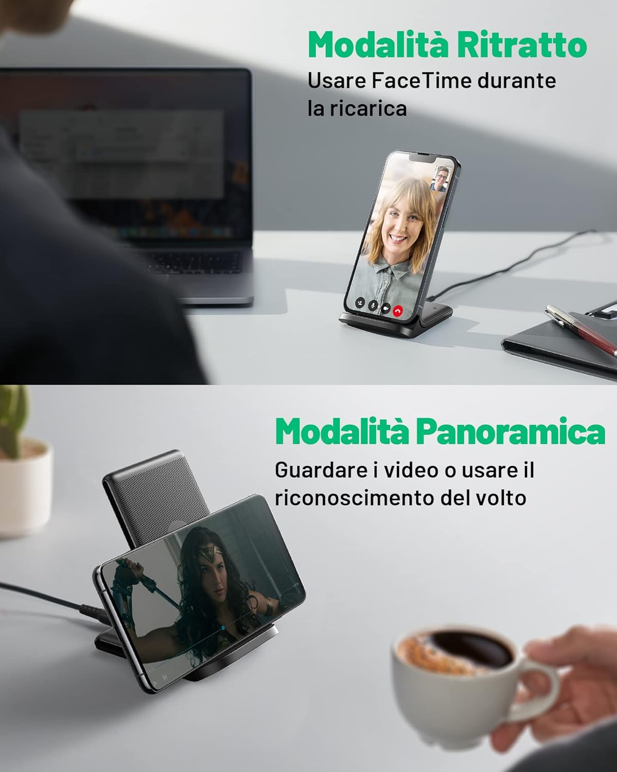 Thumbnail 3 de INIU Caricatore wireless 15W Qi certificato, doppio pad