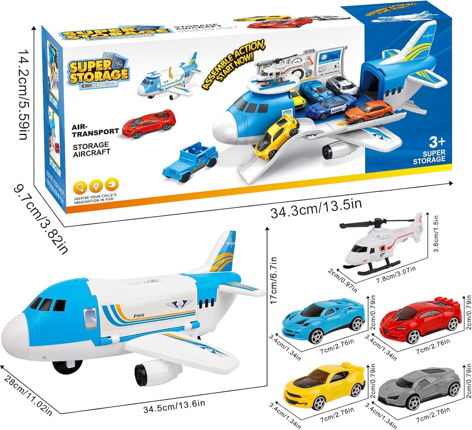 Thumbnail 2 de m zimoon Transport Cargo Airplane Toy