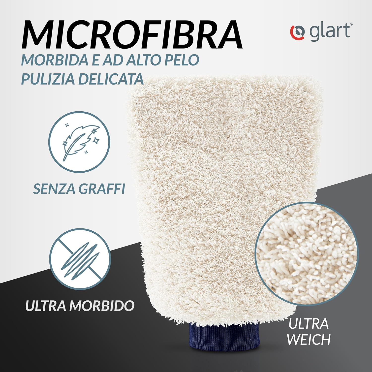 Thumbnail 1 de Glart 44WH Guanto in microfibra per lavaggio auto – premium, assorbente e senza graffi
