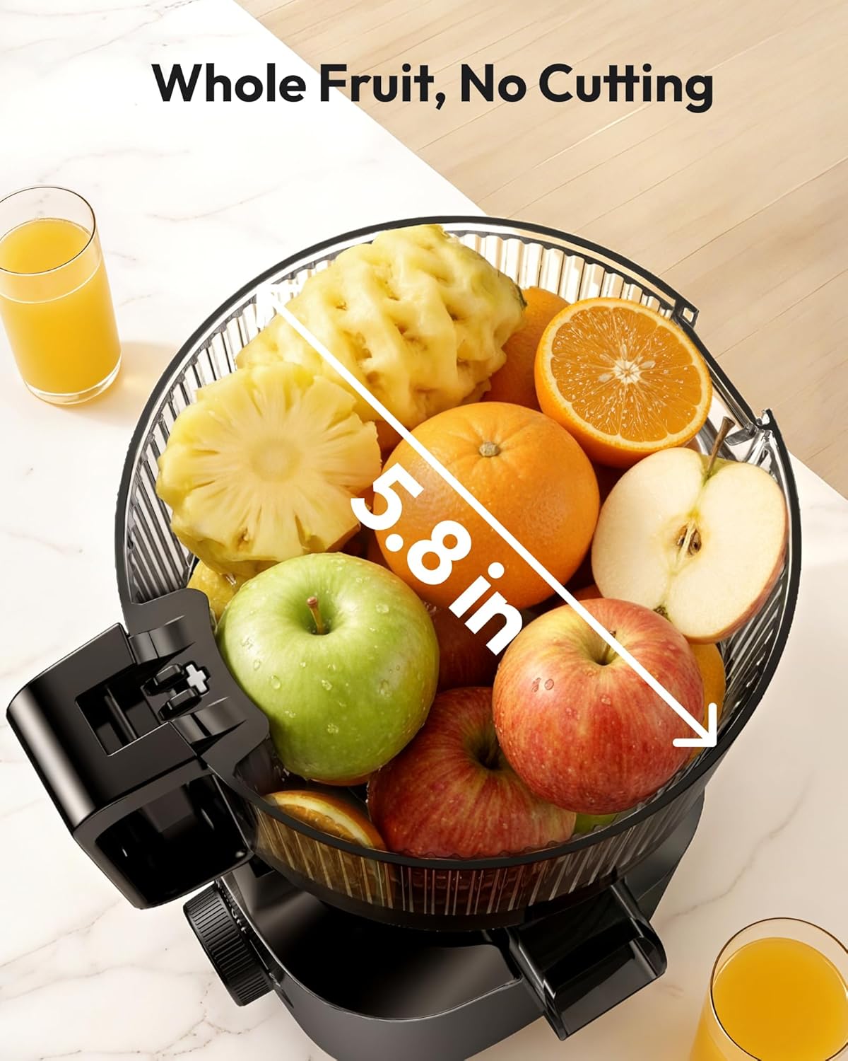 Thumbnail 1 de EUHOMY 5.5" Wide Feed Cold Press Juicer 🥤