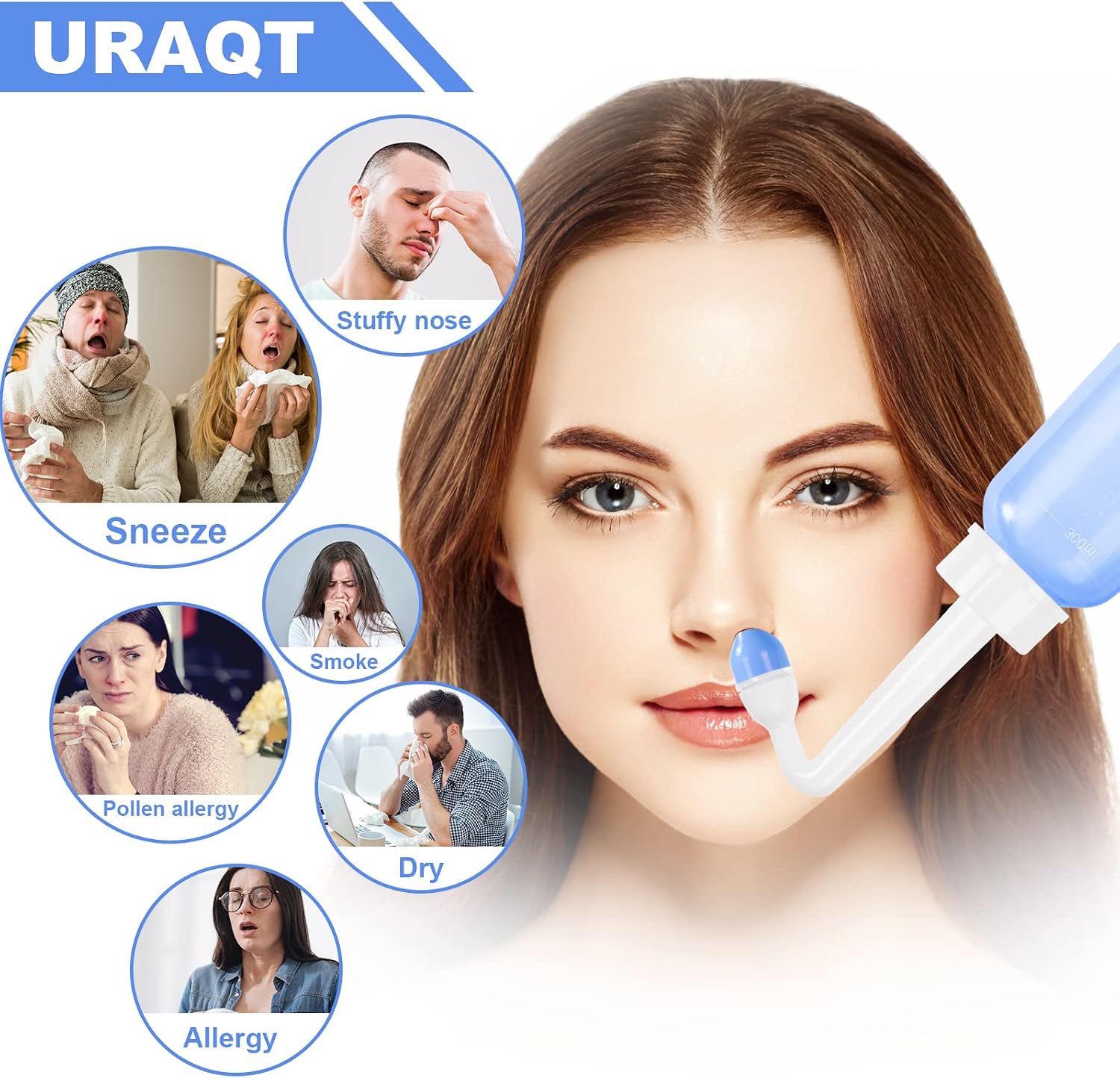 Thumbnail 3 de URAQT Lavado Nasal 2x300ml Neti Pot