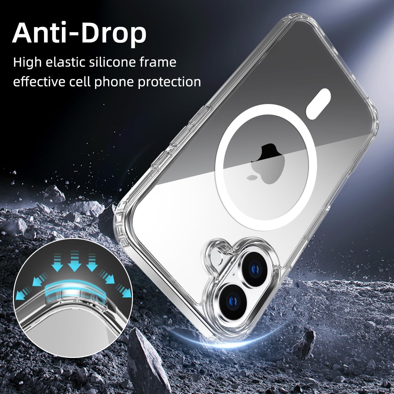 Detalle 2 de tigratigro Cover Magnetica iPhone 17 – Compatibile MagSafe, anti-ingiallimento e antiurto