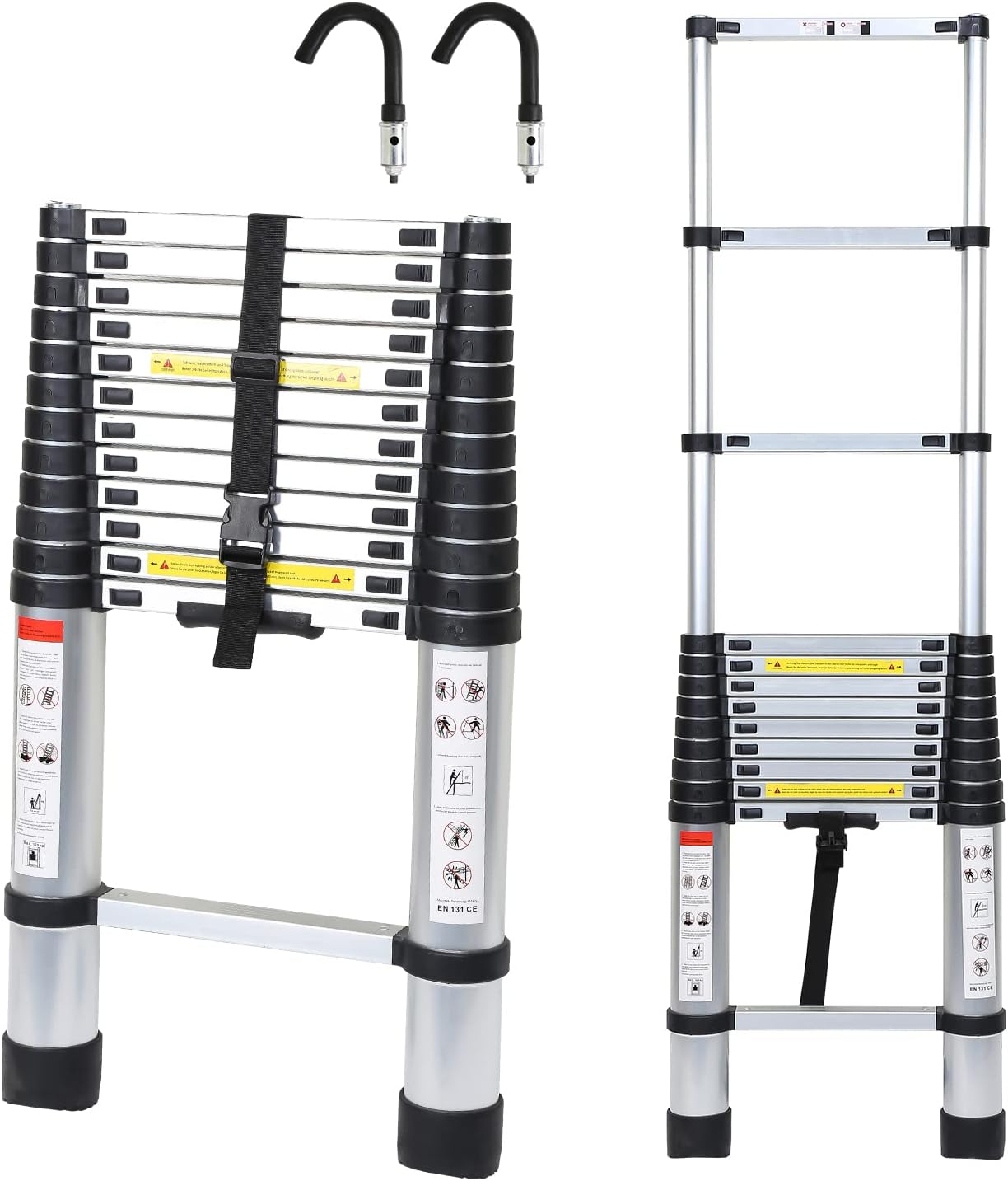 Thumbnail 6 de Tubiaz Scala telescópica in alluminio, 4,4 m – 15 gradini con blocco di sicurezza automatico
