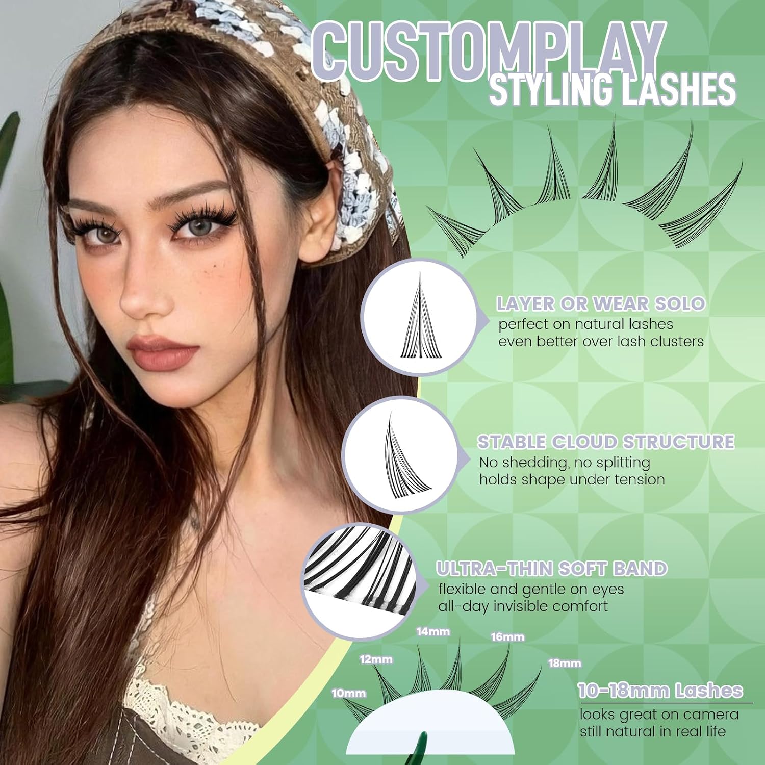 Detalle de KEYYOU Eyelash Clusters, 144 Lashes