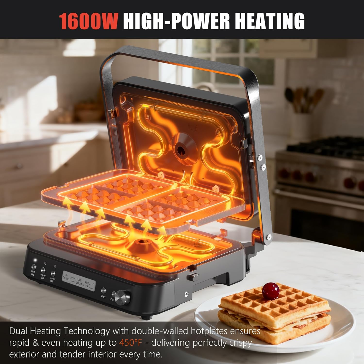 Thumbnail 2 de CATTLEMAN Panini Grill Press 1600W 🥪