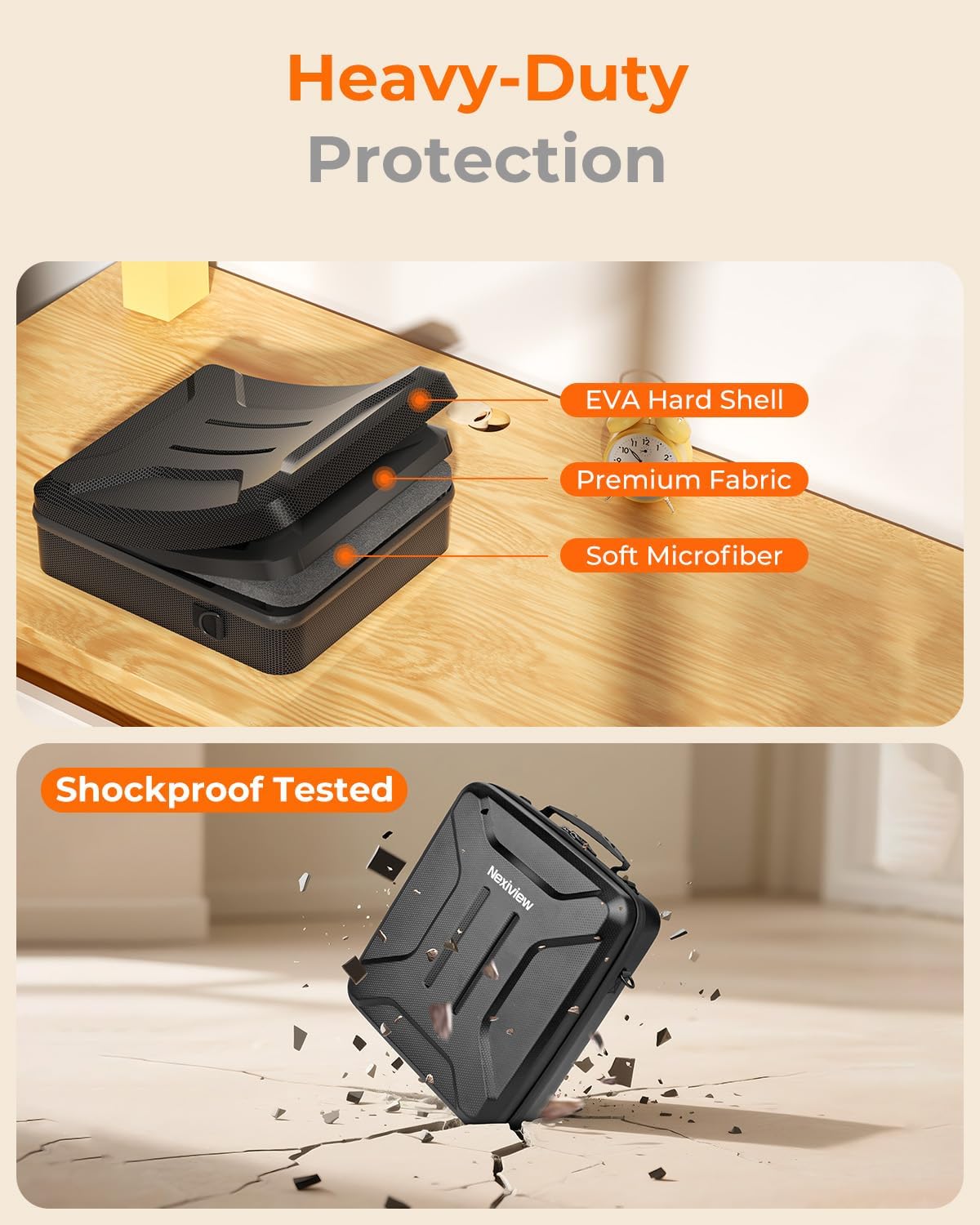 Detalle de Nexiview Starlink Mini Case: 3-in-1 Carry, Shock-Absorbing Protection, Waterproof Travel Case