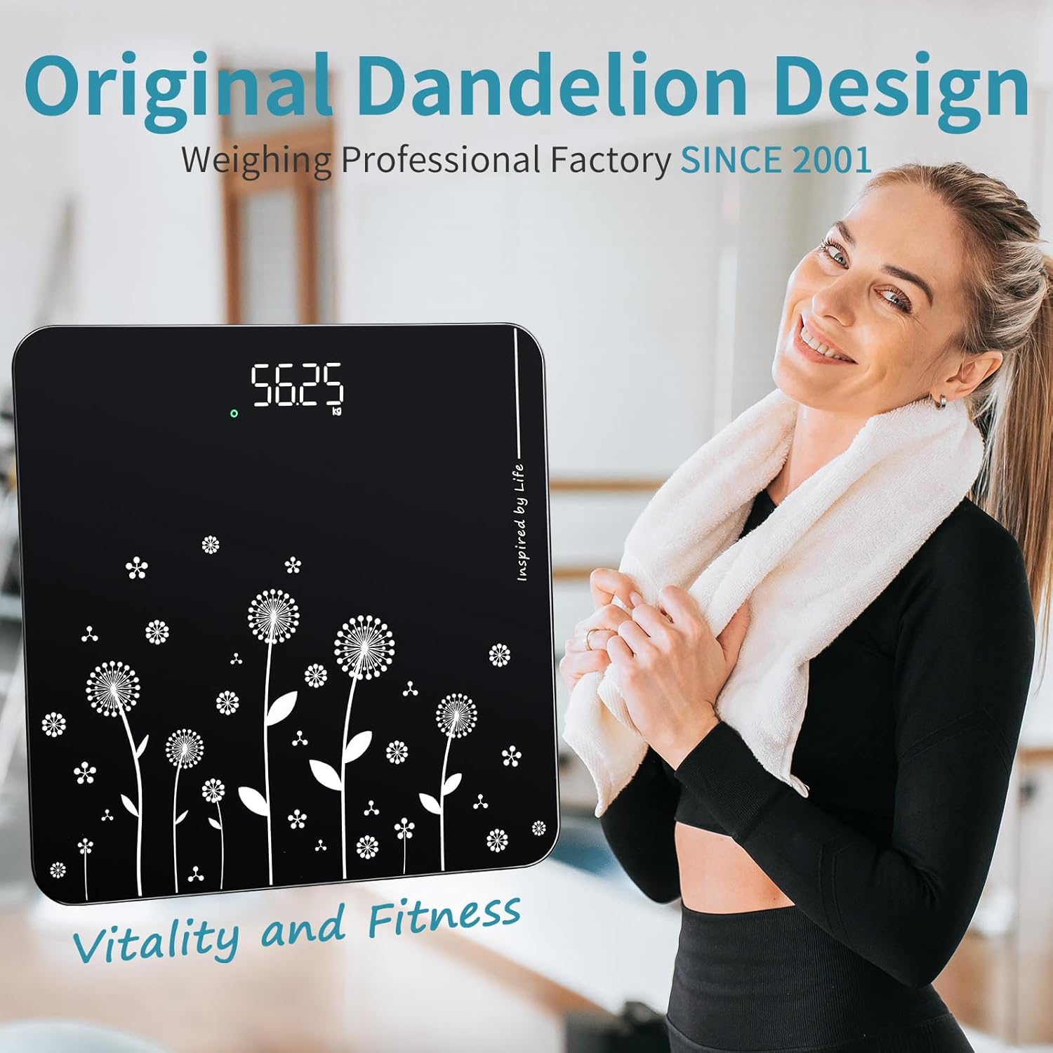 Thumbnail 1 de Vitafit Weighing Scales Body Weight with 0.1lb precision, Step-On LED, 28st/400lb (White)