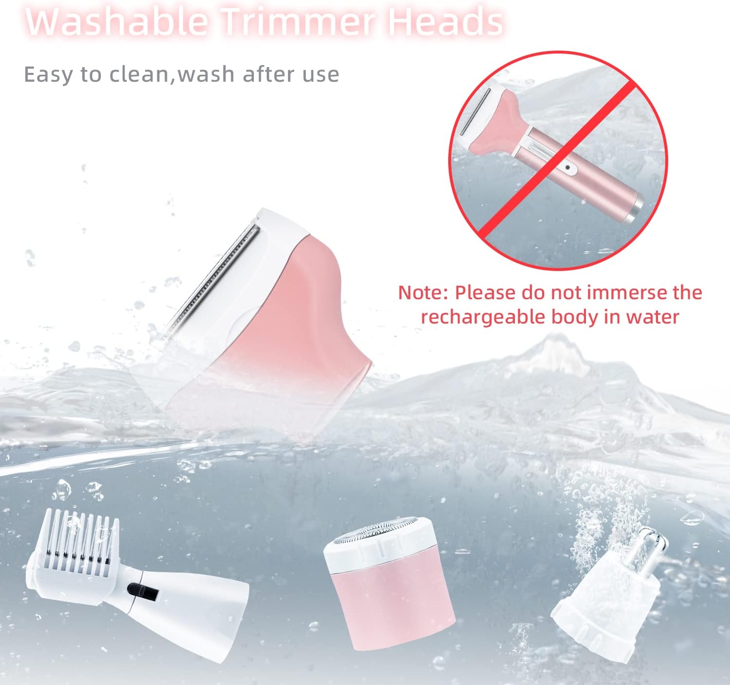 Detalle de Mcbazel cordless lady shaver 4 in 1