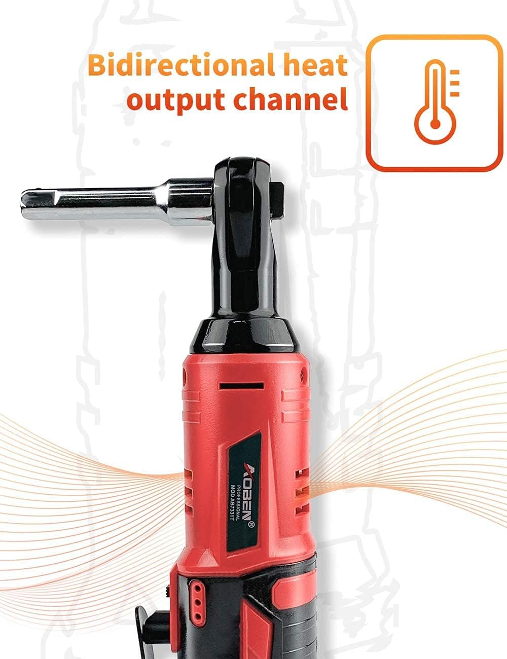 Detalle de AOBEN 3/8" 12V Power Electric Ratchet Wrench Set