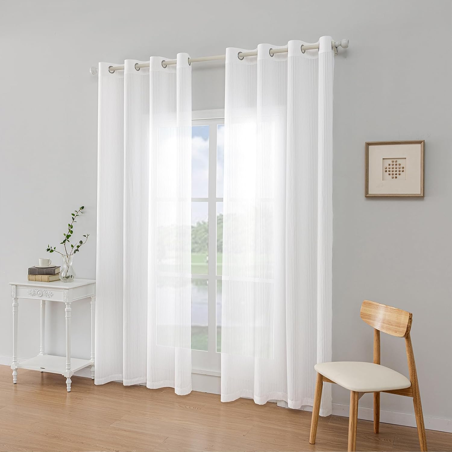 Thumbnail 6 de Ystyle Rideau Voilage 140x200 cm blanc