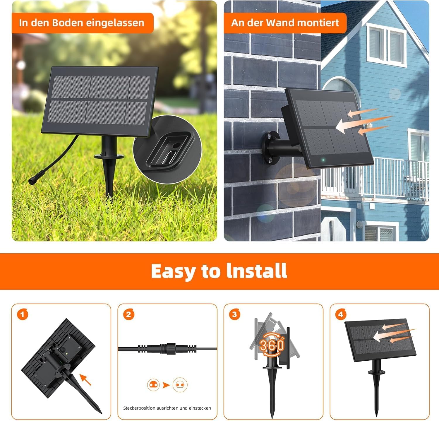 Thumbnail 2 de Kawaya Solar Lights Outdoor Garden with USB Charge — 50ft Festoon Light with 25+2 LED Bulbs (Warm White)
