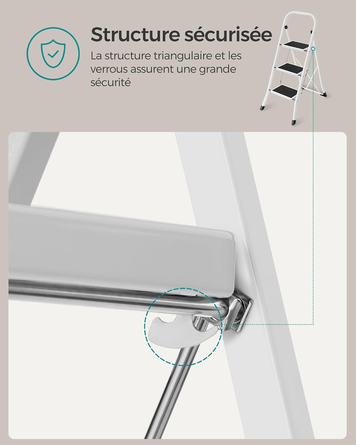 Thumbnail 3 de Escabeau pliable SONGMICS, 150 kg