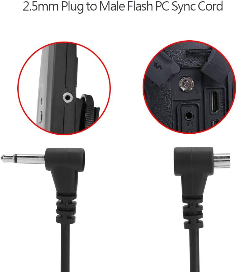 Detalle de Blitz PC Sync Cable 2.5mm to Male — 12 Inch / 30 cm