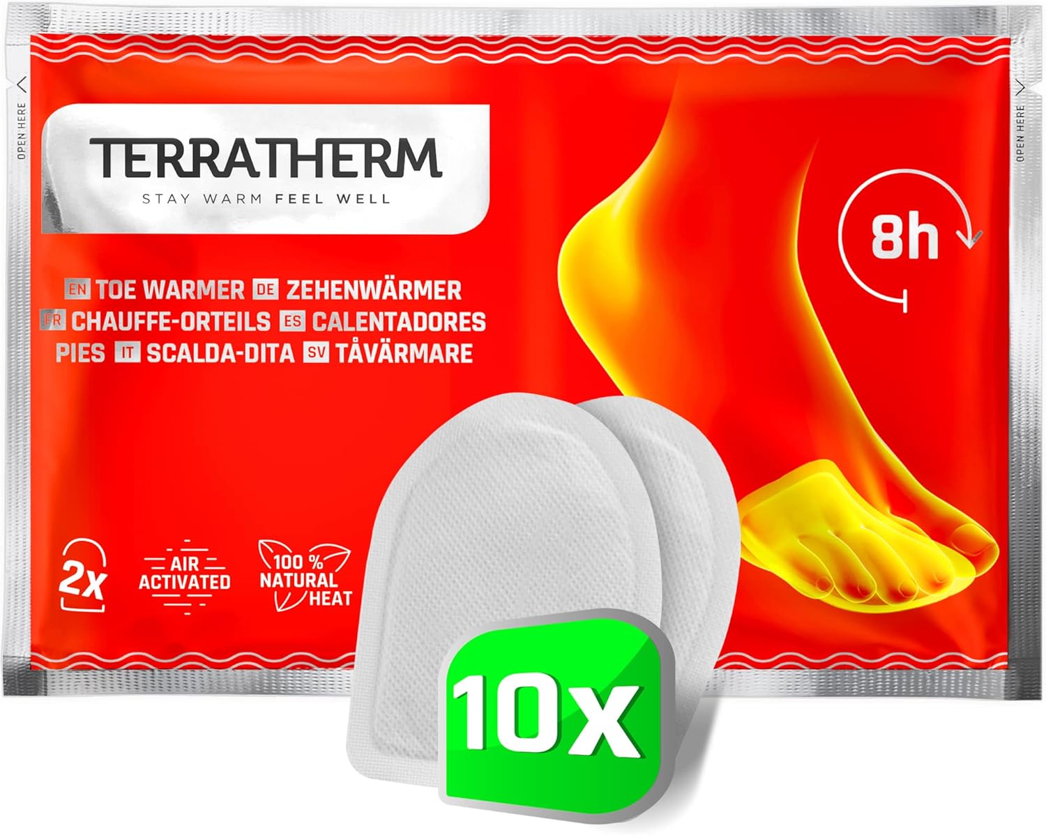 TerraTherm Foot Warmers 8 hours adhesive