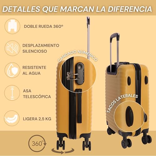 Thumbnail 1 de DON ALGODON Maleta de cabina Ryanair 55x40x20 cm con 4 ruedas y candado numérico