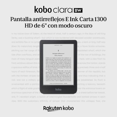 Thumbnail 1 de Kobo Clara BW | eReader de 6” con pantalla E Ink antirreflejos y ComfortLight Pro, Modo Oscuro y resistencia al agua