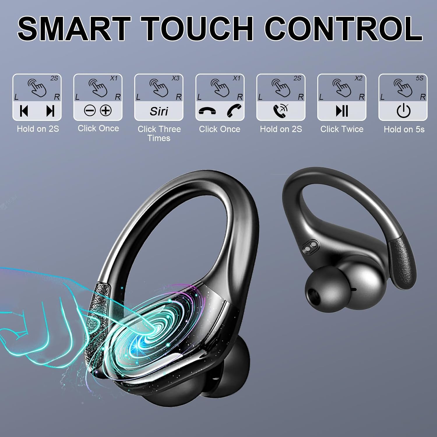Thumbnail 6 de Wireless Earbuds Sport Bluetooth 5.4 with 75Hrs Battery