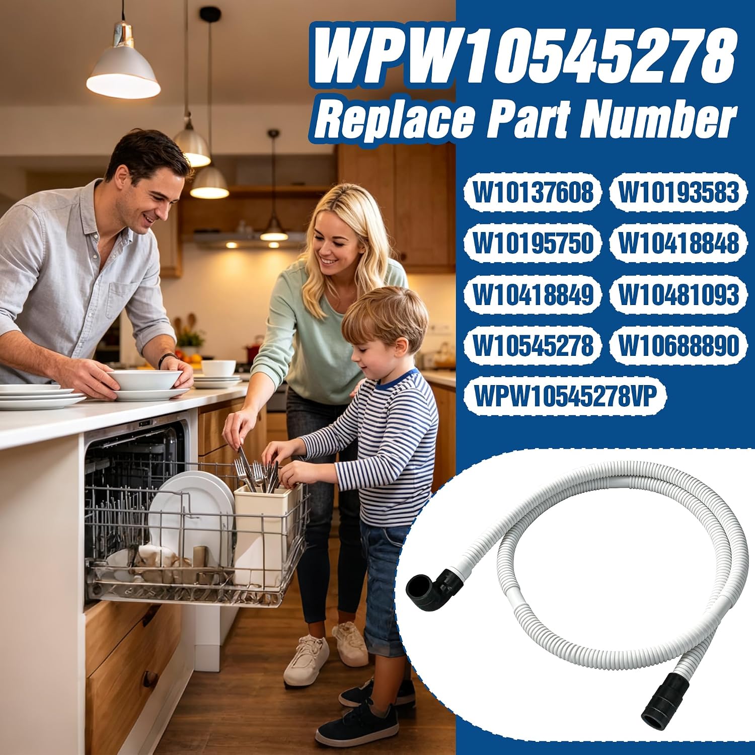 Thumbnail 5 de WPW10545278 Dishwasher Drain Hose