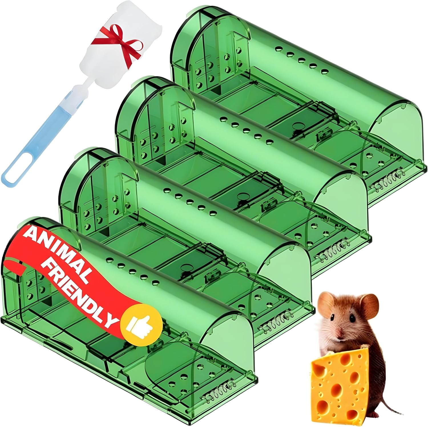 Imagen de Humane Mouse Traps by H HYDRO SIP – 4 x Reusable Live-Catch Traps for Indoors en OfertitasTOP