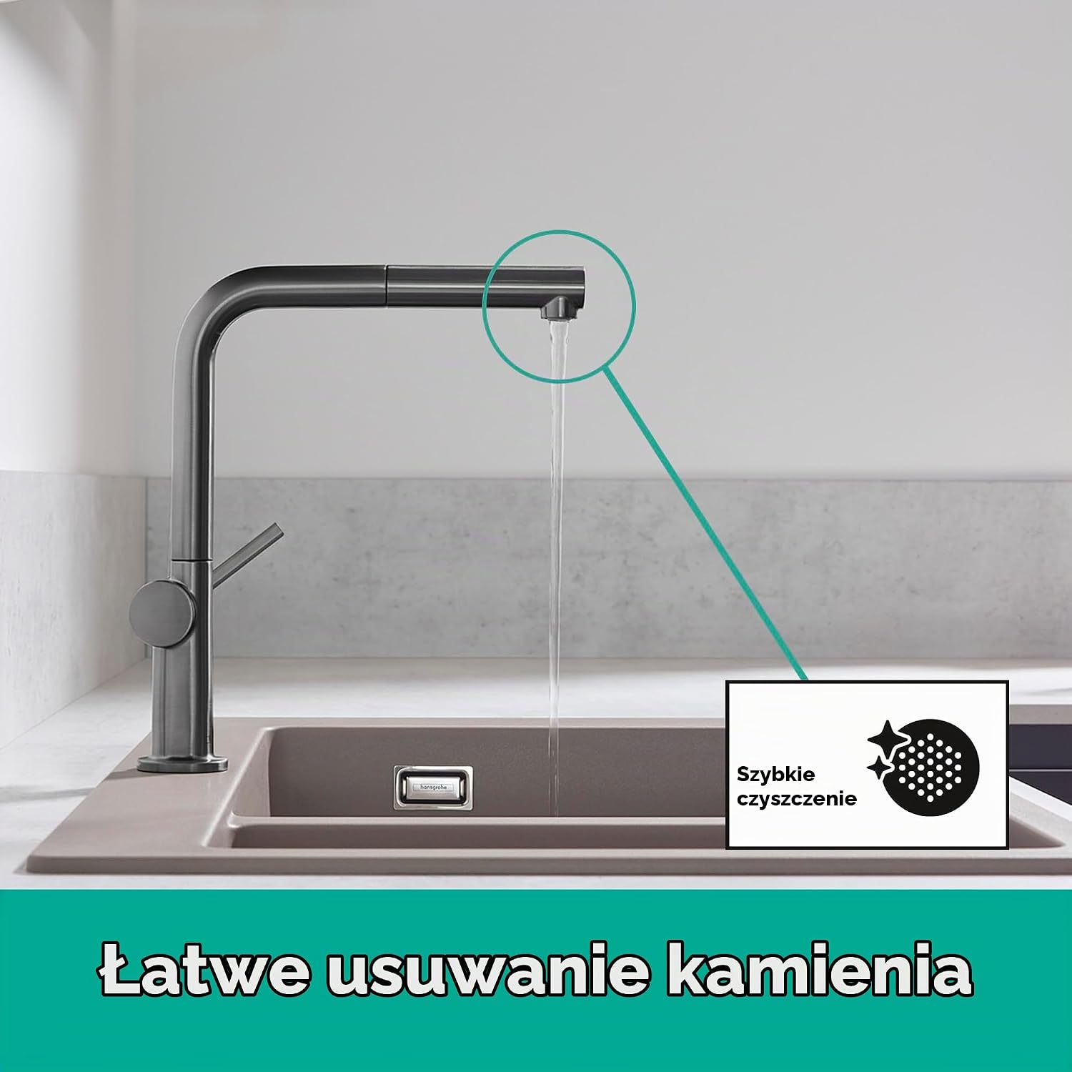 Detalle de hansgrohe Pulsify S Puro 24237140 – zestaw prysznicowy EcoSmart z termostatem