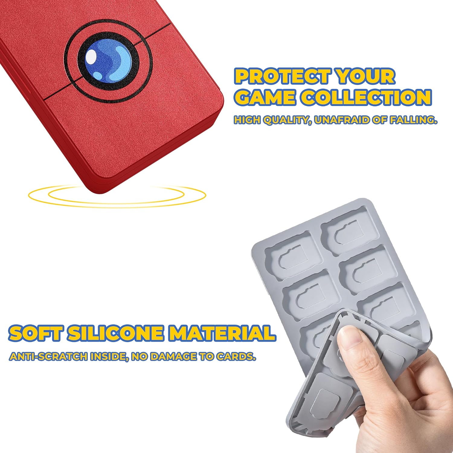 Thumbnail 4 de PALPOW Switch 2 Game Case: 48 Game Cards & Micro SD Storage in Red