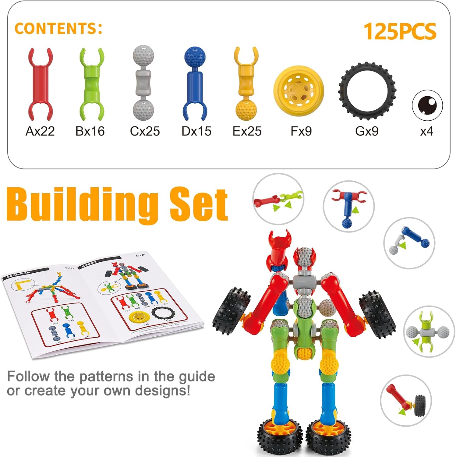 Thumbnail 3 de Kids STEM Building Blocks 125Pcs