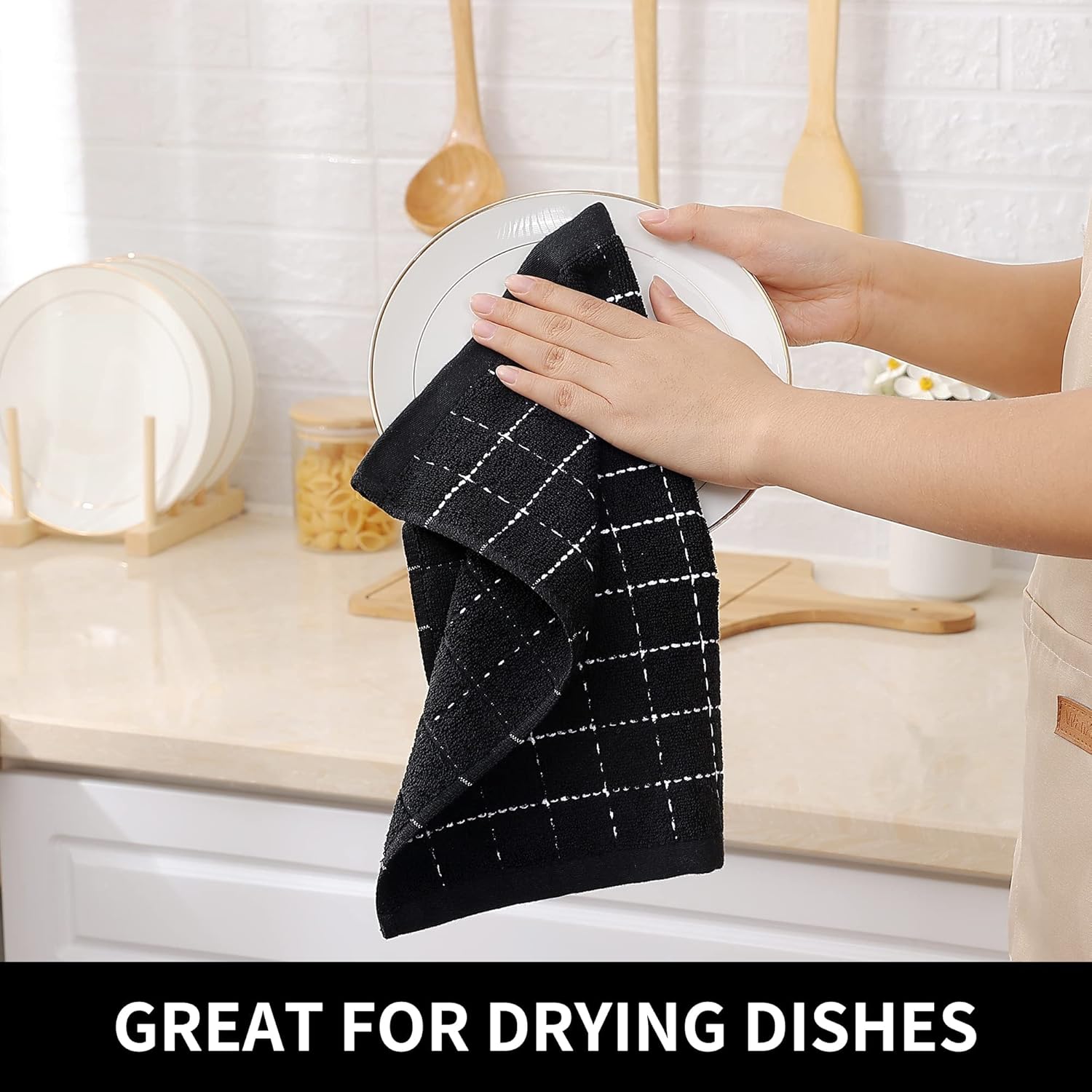 Thumbnail 3 de Homaxy 12 x 12 Cotton Terry Dish Cloths 8-pack 🧽