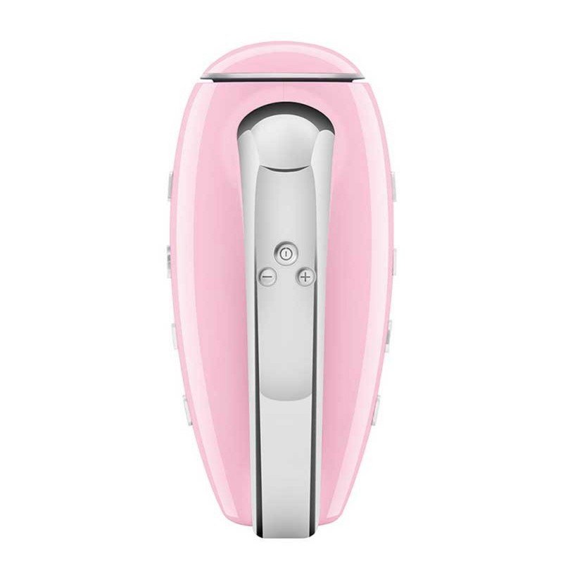 Detalle de Smeg HMF01PKEU batidora de varillas 250W rosa estilo 50's