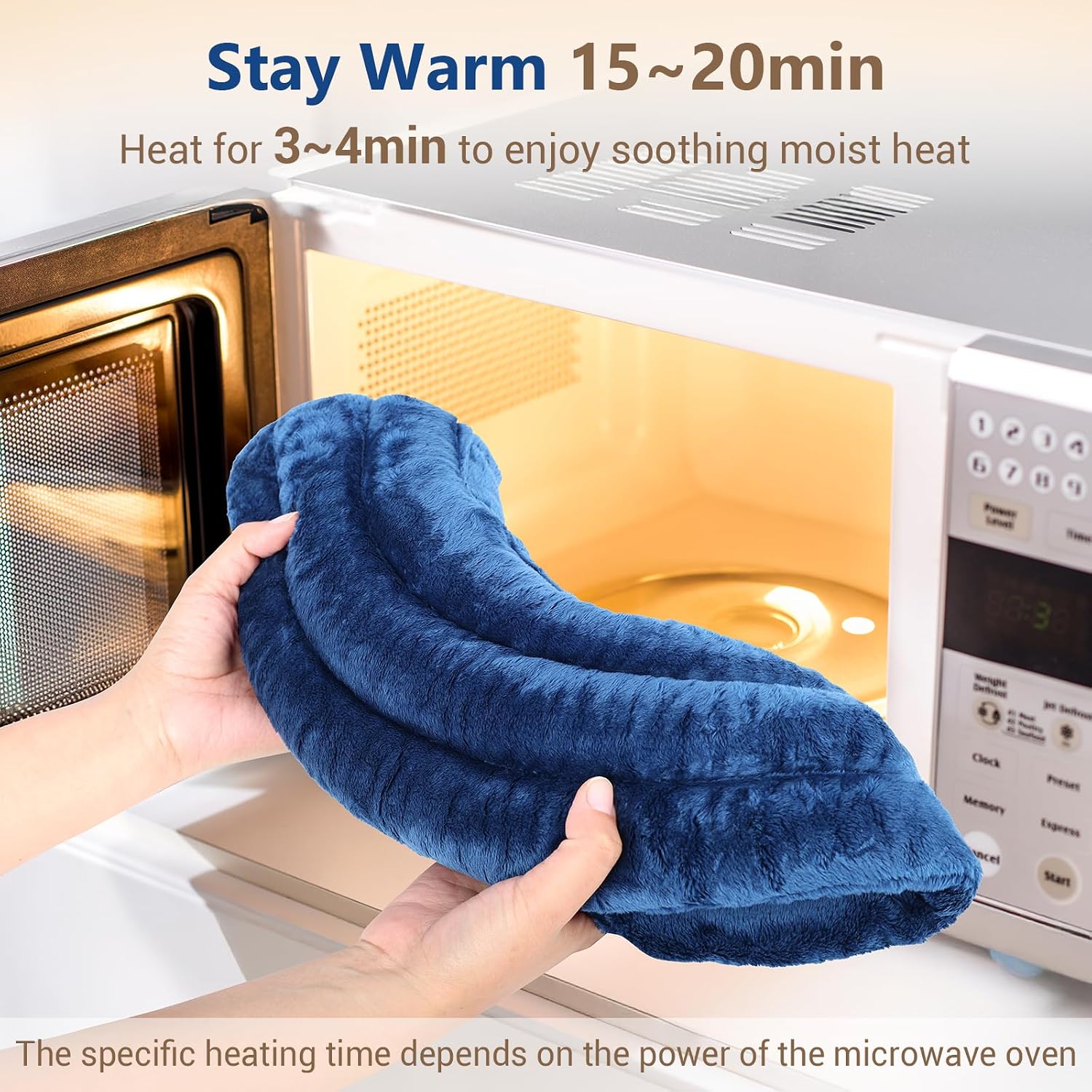 Thumbnail 3 de Comfytemp Weighted Microwave Heating Pad for Neck and Shoulders, Large Blue Flannel