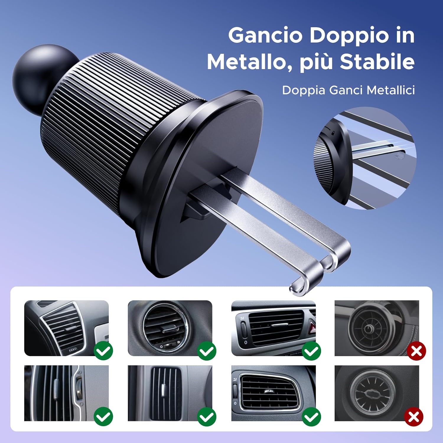 Thumbnail 6 de UGREEN Supporto Telefono Auto MagSafe con rotazione 360° per bocchette orizzontali, ultra stabile con magneti N52