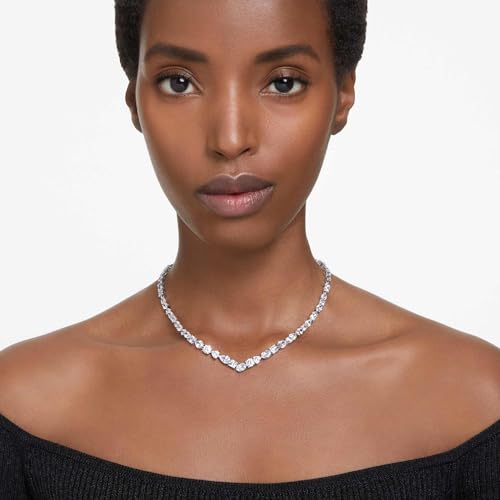 Detalle 1 de Swarovski Collana Mesmera Bianca: lucentezza rodio e Zirconi in un mix di tagli