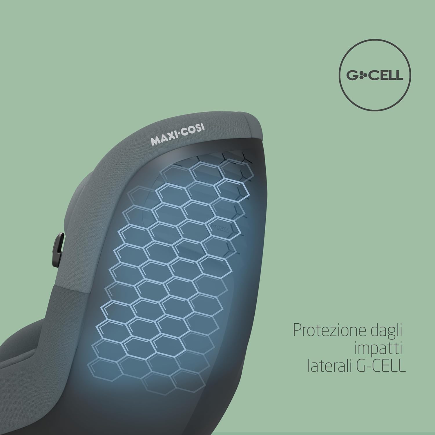 Detalle de Maxi-Cosi Pebble S i-Size: Seggiolino Neonato 0-15 mesi, Isofix leggero e protezione G-CELL