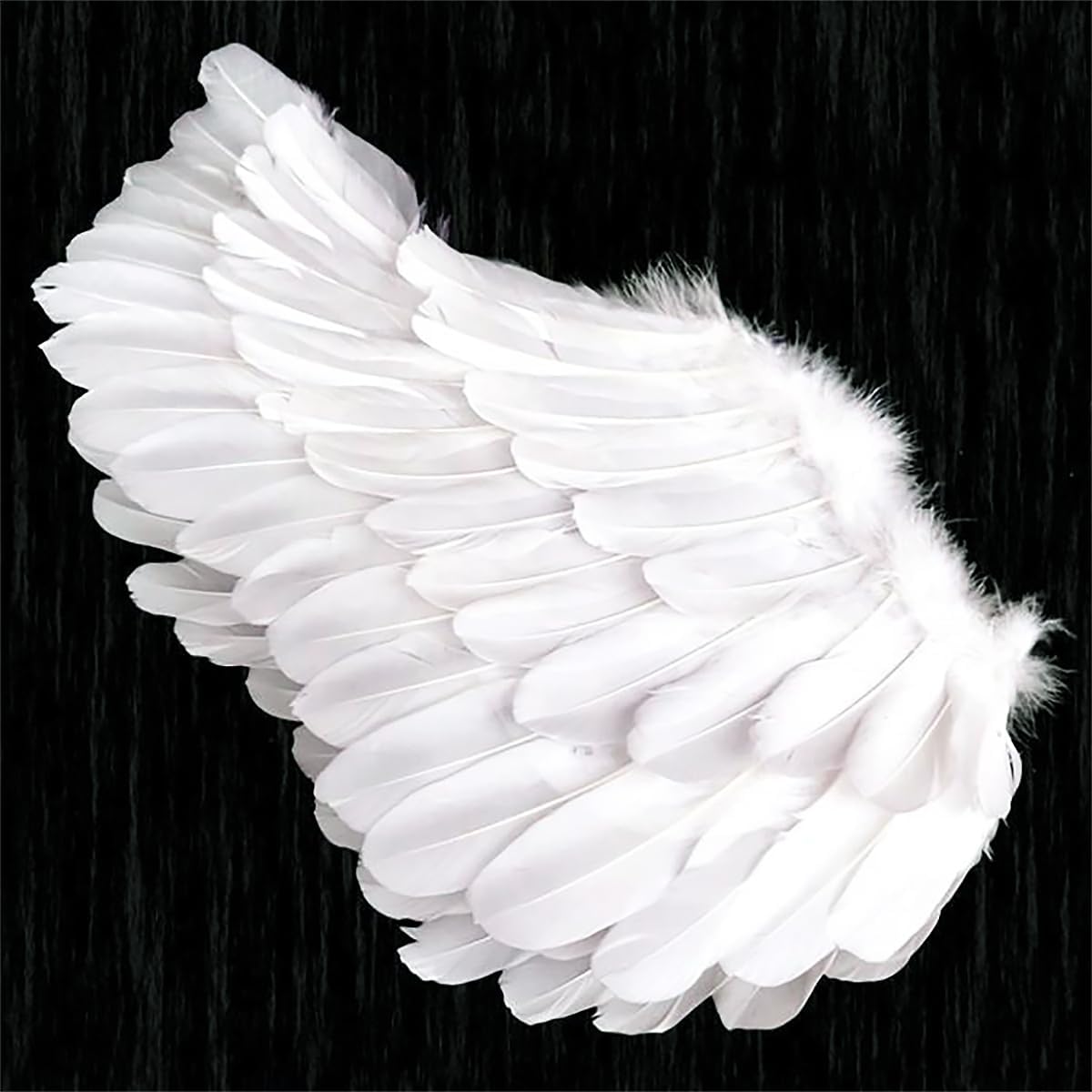 Detalle de SzJias Angel Costume Wings and Halo, White Foldable Feather Set for Kids