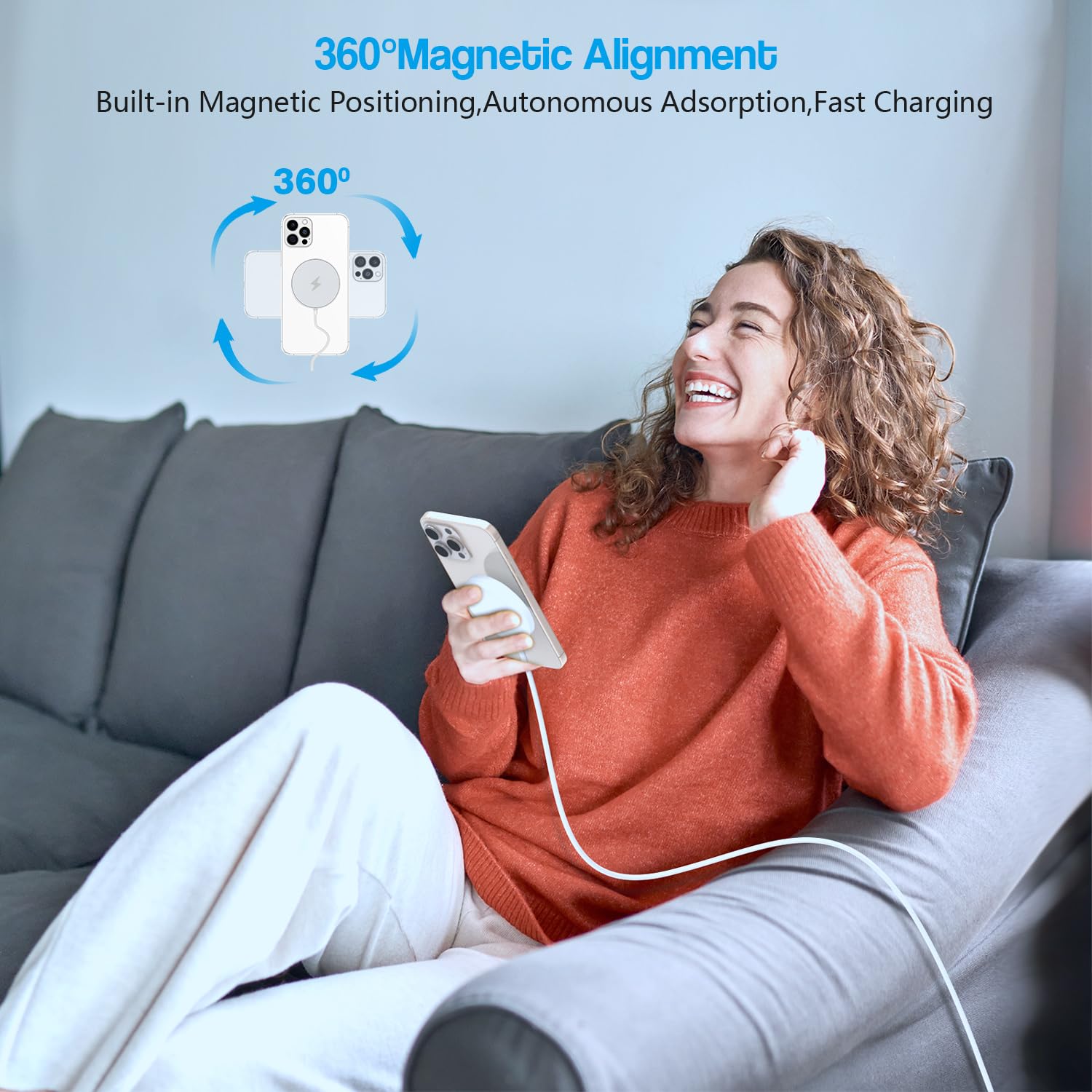 Thumbnail 5 de 10FT Magnetic Wireless Charger 15W